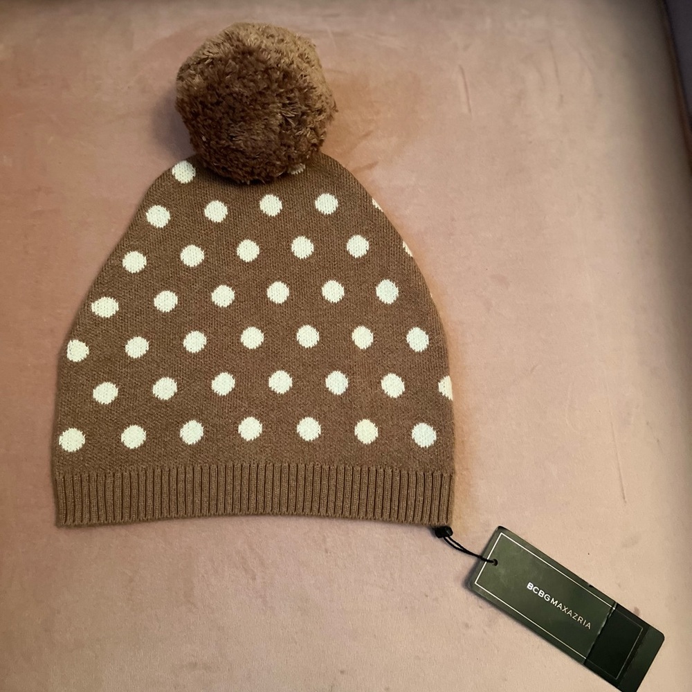 BCBG Beanie with Puff